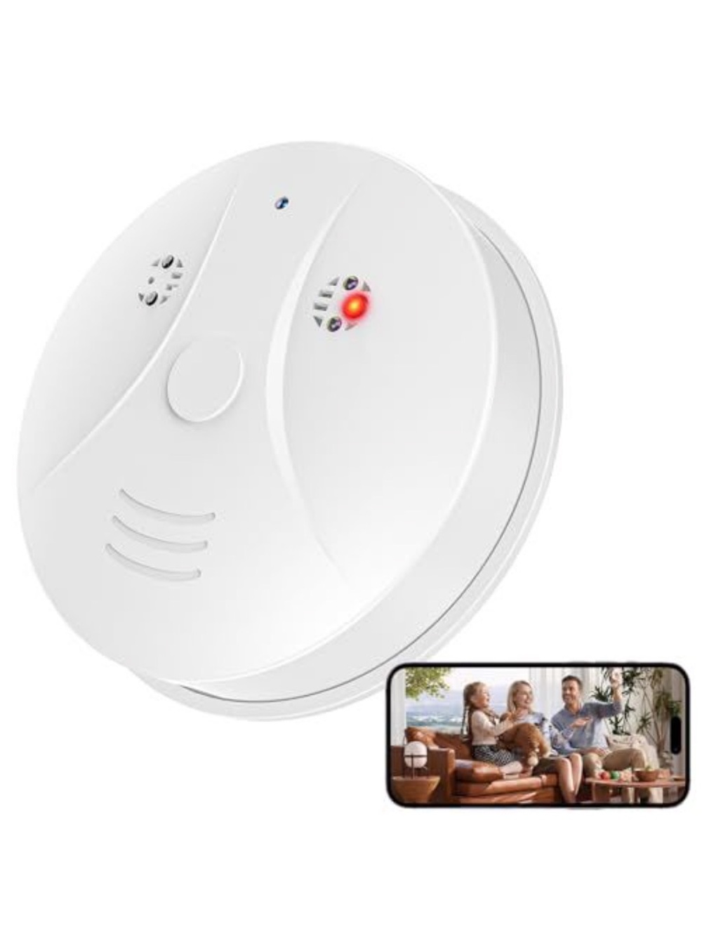 Wireless White Smart Smoke and CO Detector with Mobile Alerts